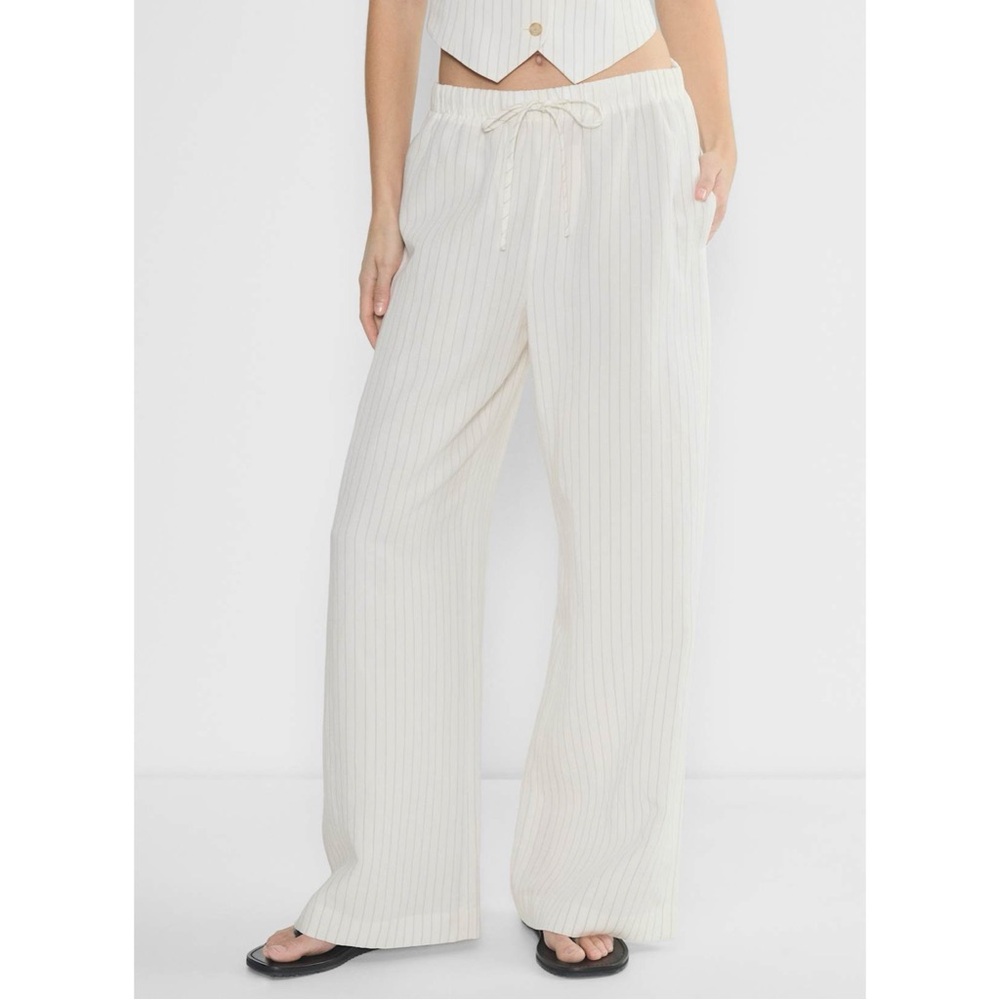 nwot Wilfred CruiseLinen™ Lodge Pant Byrd Strp Espc/Cty Gr XXS